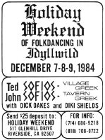 Holiday Camp Weekend 1984 Ad